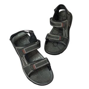 NWOT Men’s Black Velcro Sandals, Size 12